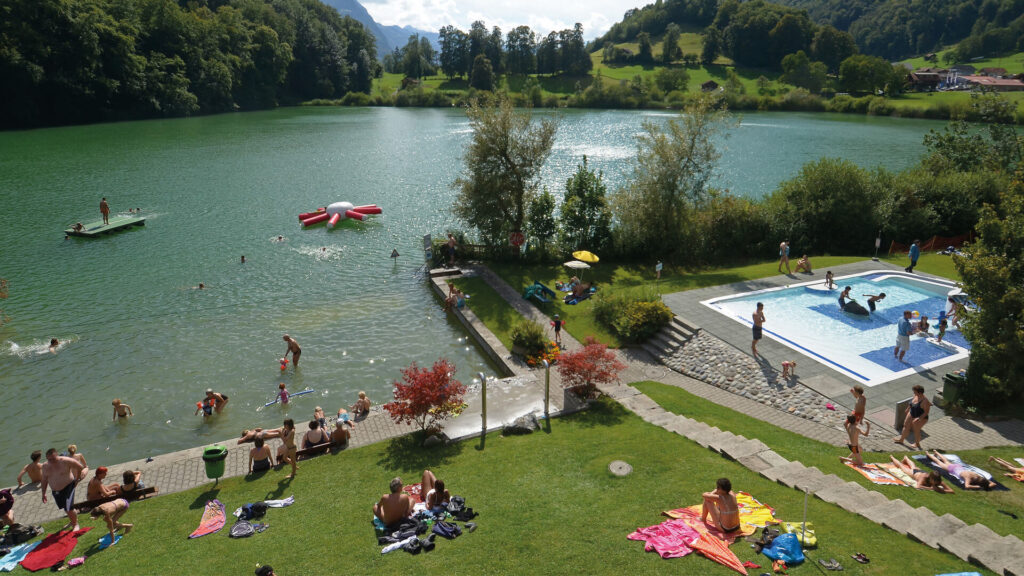 Lago Burgseeli em Interlaken